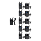 Kit para guía turístico de 1 transmisor y 10 receptores