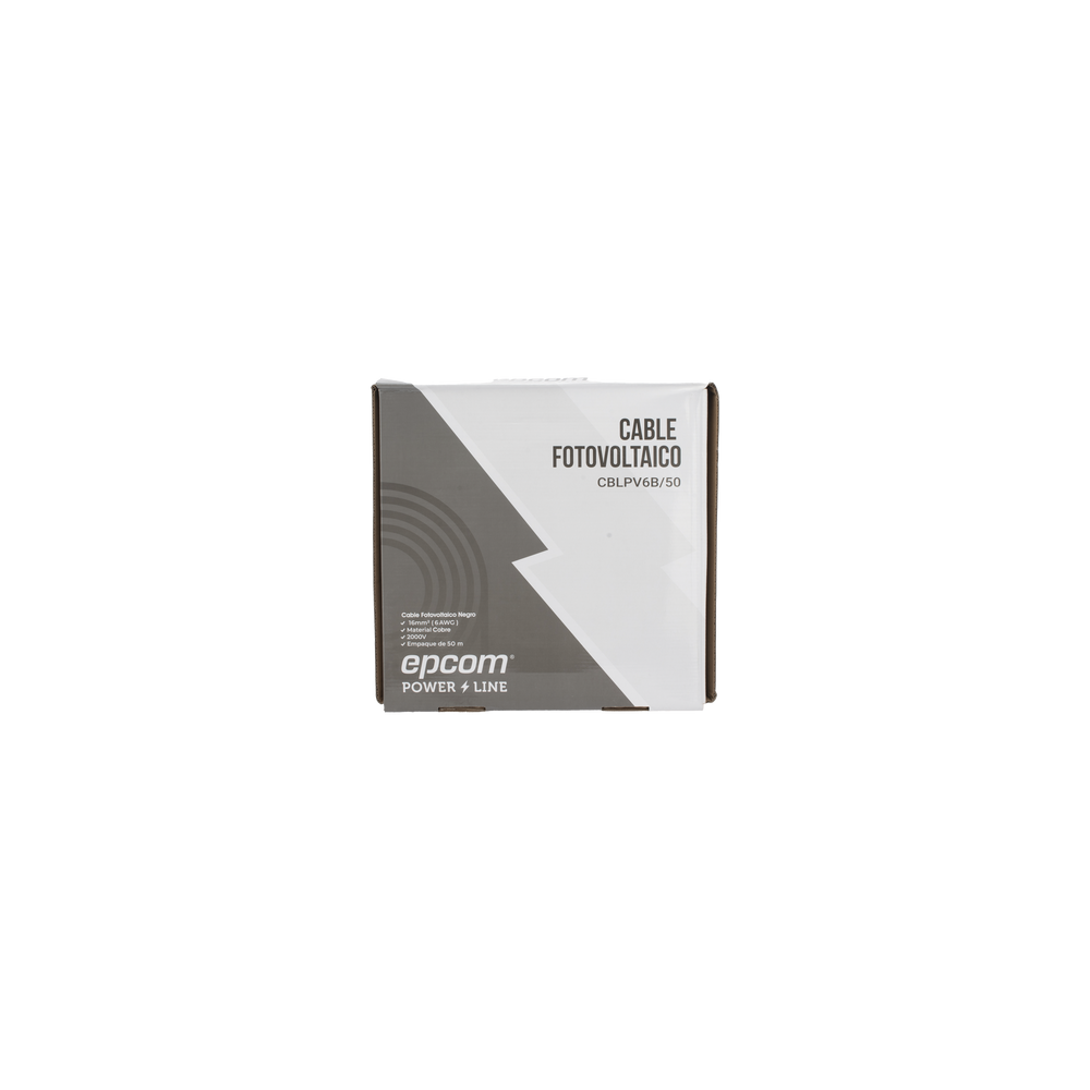 Cable Fotovoltaico Negro / 16 mm² ( 6 AWG) / Material COBRE / 2000V /