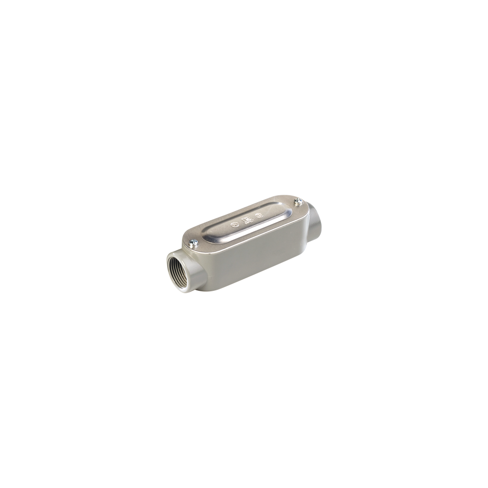 Caja oval roscada tipo C de 1 1/2" (38.1 mm) Incluye tapa y tornillos.