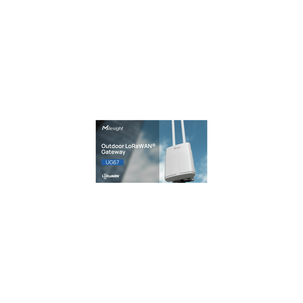 Gateway LoRaWAN para exterior, de largo alcance, con modulo SIM