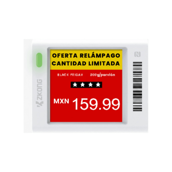 Etiqueta Electrónica de Estantería ESL 1.5" / Pantalla EPD Gráfica Mat