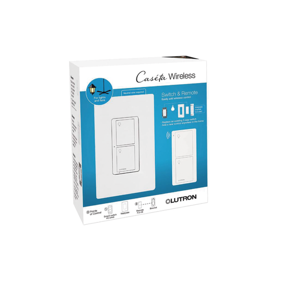 (Caseta Wireless) Kit, Apagador, base para empotrar en pared el contro