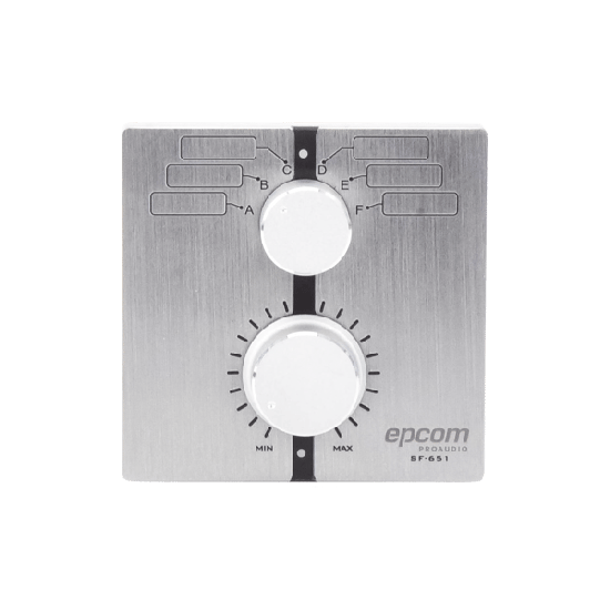 Control de Volumen Remoto con Selector de Canales | Compatible con Amp