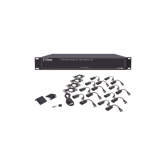 Kit de TRANSCEPTOR ACTIVO DE 16 Canales / VIDEO+PODER en un solo Cable