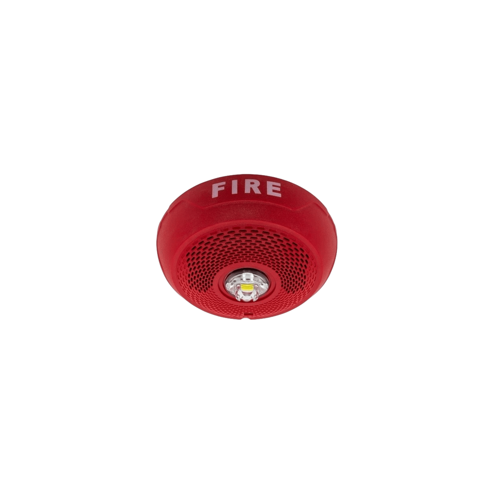 Bocina con Lámpara Estroboscópica LED / Montaje en Techo / Lente Rojo