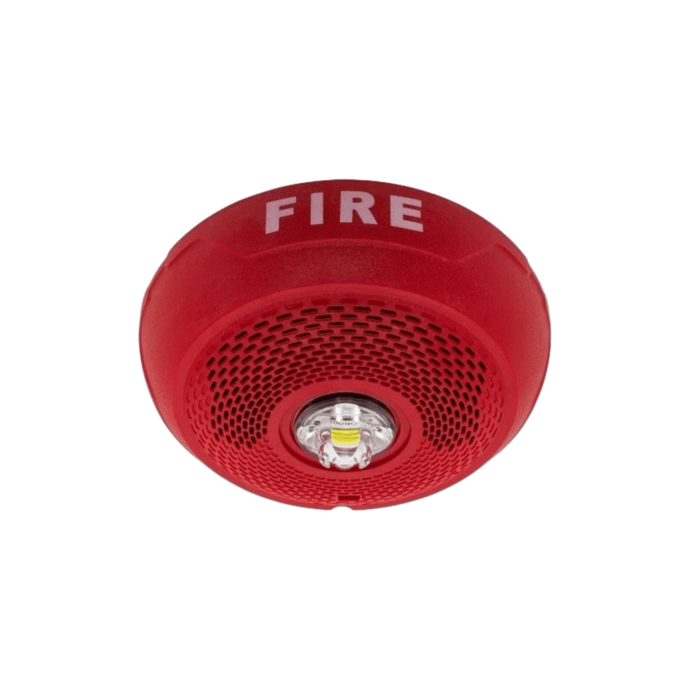 Bocina con Lámpara Estroboscópica LED / Montaje en Techo / Lente Rojo