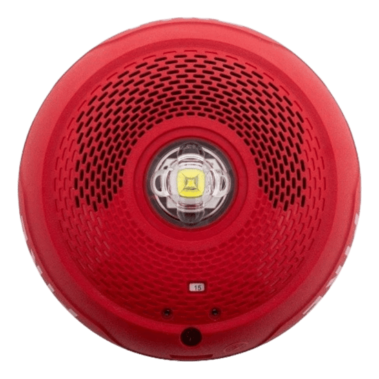 Bocina con Lámpara Estroboscópica LED / Montaje en Techo / Lente Rojo