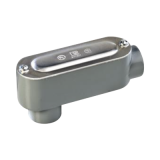 Caja oval roscada tipo LB de 1 1/4" (31.8 mm) incluye tapa y tornillos