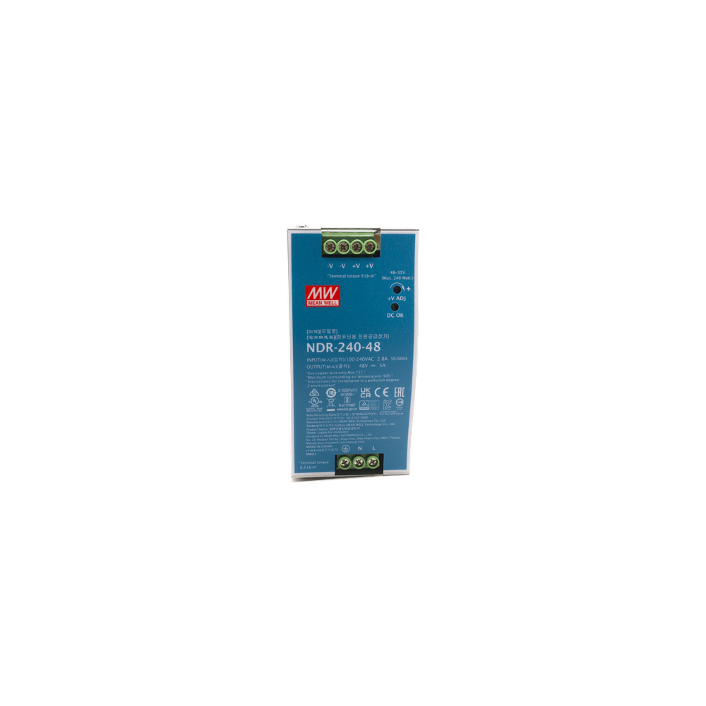 Fuente de Poder Industrial / 240 Watts / 48 VCD / 5 Amp / Montaje Riel