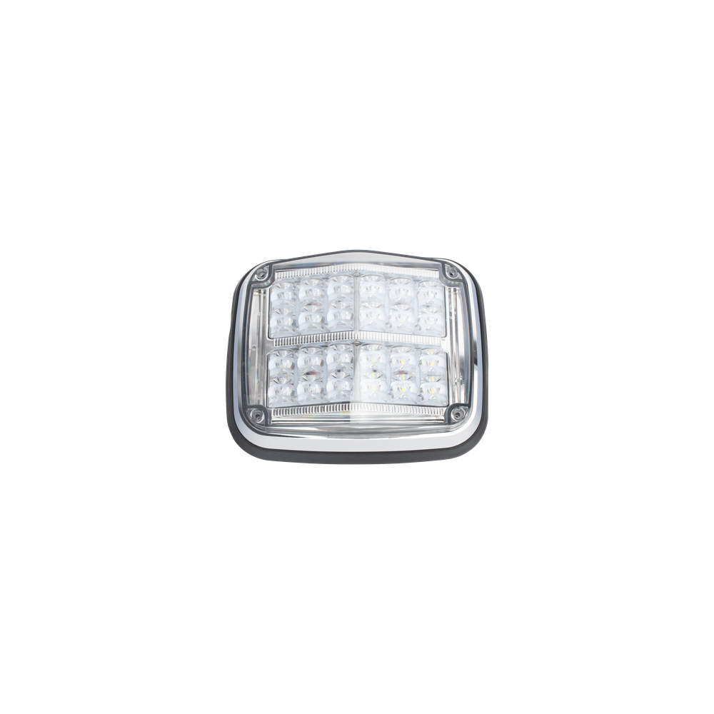 Luz de advertencia de 8 X 6", Color Rojo / Claro, SAE, IP67, Ideal par