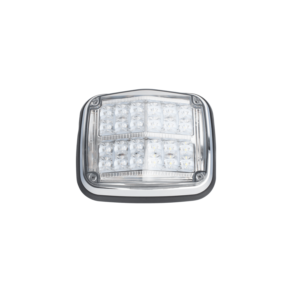 Luz de advertencia de 8 X 6", Color Rojo / Claro, SAE, IP67, Ideal par