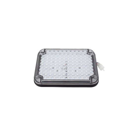 Luz de Advertencia de 9X7", Bicolor Rojo/Claro, Ideal para Ambulancias