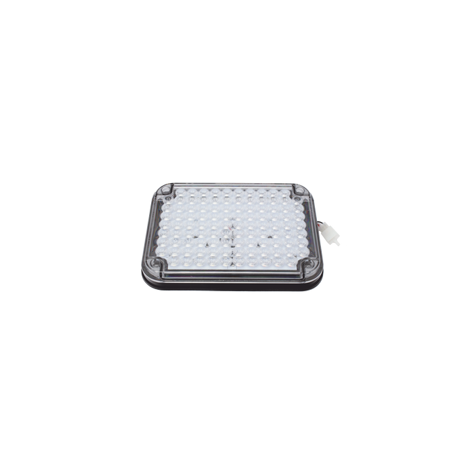 Luz de Advertencia de 9X7", Bicolor Rojo/Claro, Ideal para Ambulancias
