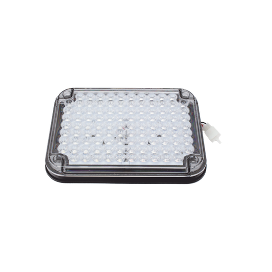 Luz de Advertencia de 9X7", Bicolor Rojo/Claro, Ideal para Ambulancias