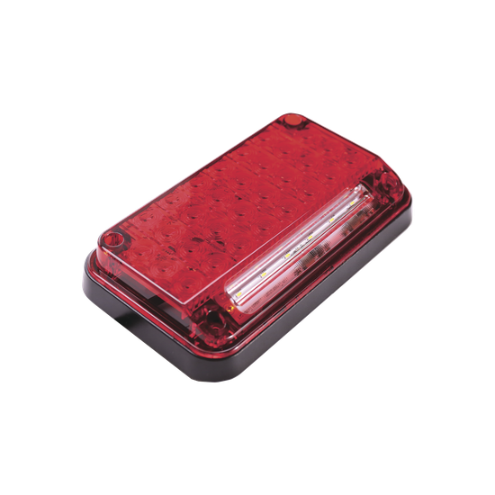 Luz de Advertencia de 7X4", Color Rojo, Con Luz de Trabajo, Ideal para