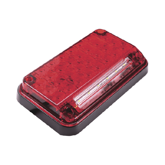 Luz de Advertencia de 7X4", Color Rojo, Con Luz de Trabajo, Ideal para