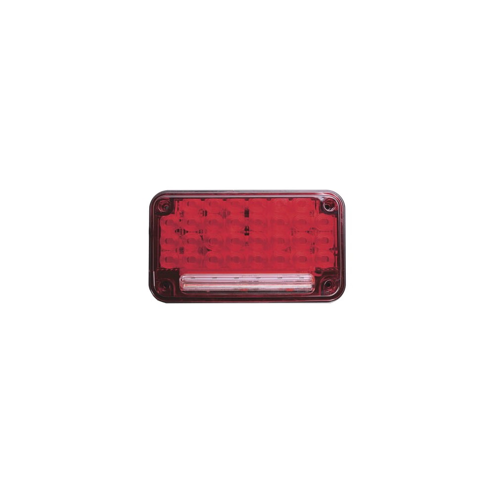 Luz de Advertencia de 7X4", Color Rojo, Con Luz de Trabajo, Ideal para