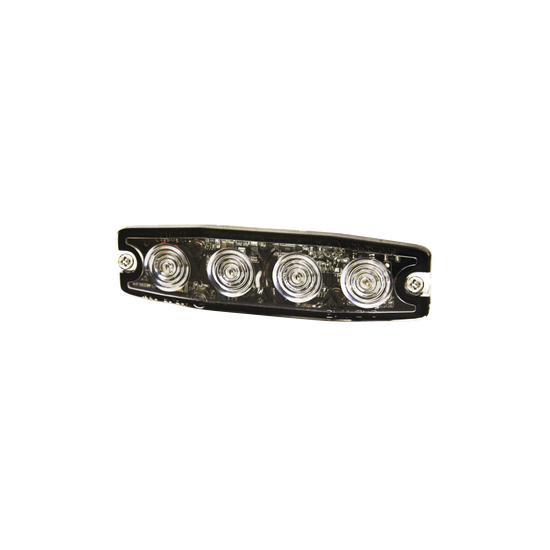 Luz Auxiliar de 4 LED, ámbar, SAE Clase I, Lente transparente