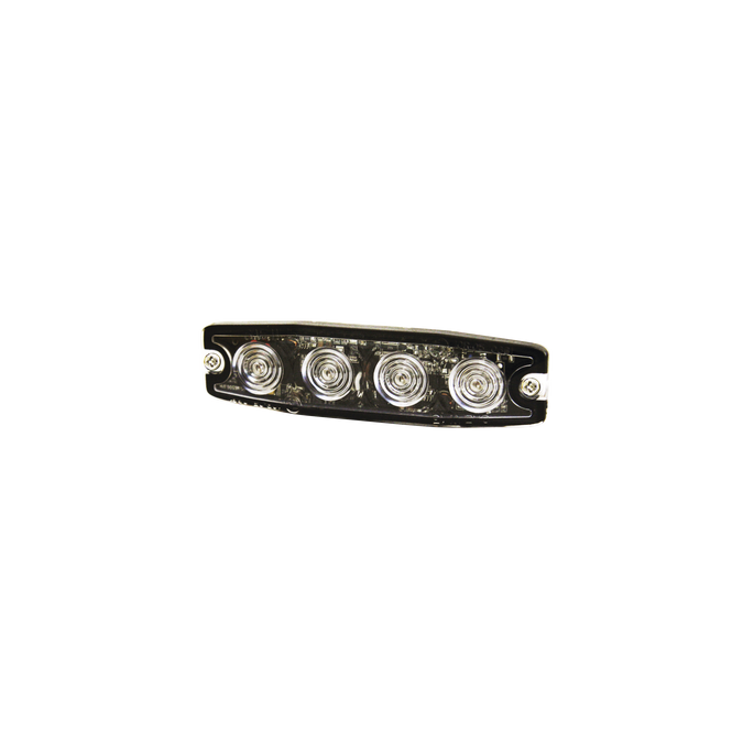 Luz Auxiliar de 4 LED, ámbar, SAE Clase I, Lente transparente