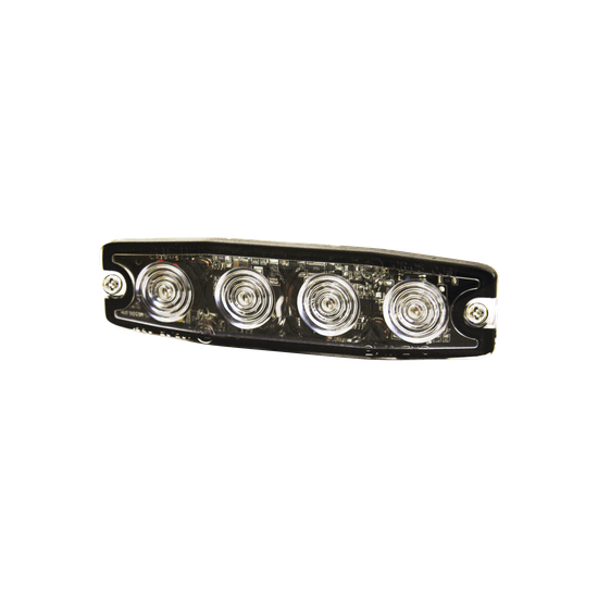 Luz Auxiliar de 4 LED, ámbar, SAE Clase I, Lente transparente