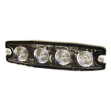 Luz Auxiliar de 4 LED, ámbar, SAE Clase I, Lente transparente