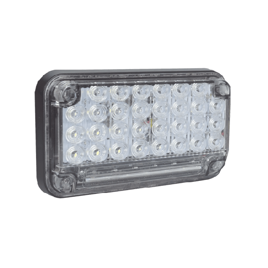 Luz de Advertencia de 7X4", Color Claro, Con Luz de Trabajo, Ideal par