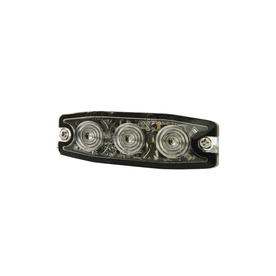 Luz Auxiliar de 3 LED, ámbar, SAE Clase I, Lente transparente