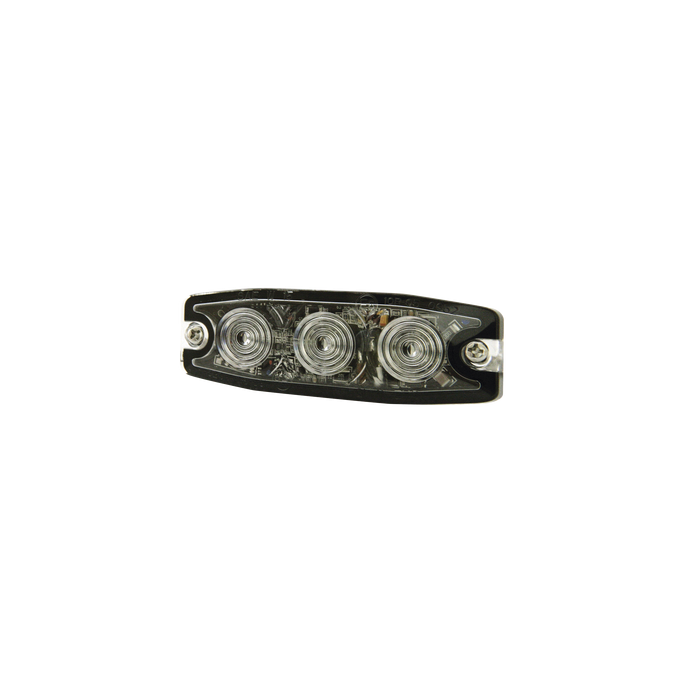 Luz Auxiliar de 3 LED, ámbar, SAE Clase I, Lente transparente