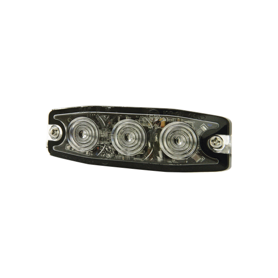 Luz Auxiliar de 3 LED, ámbar, SAE Clase I, Lente transparente