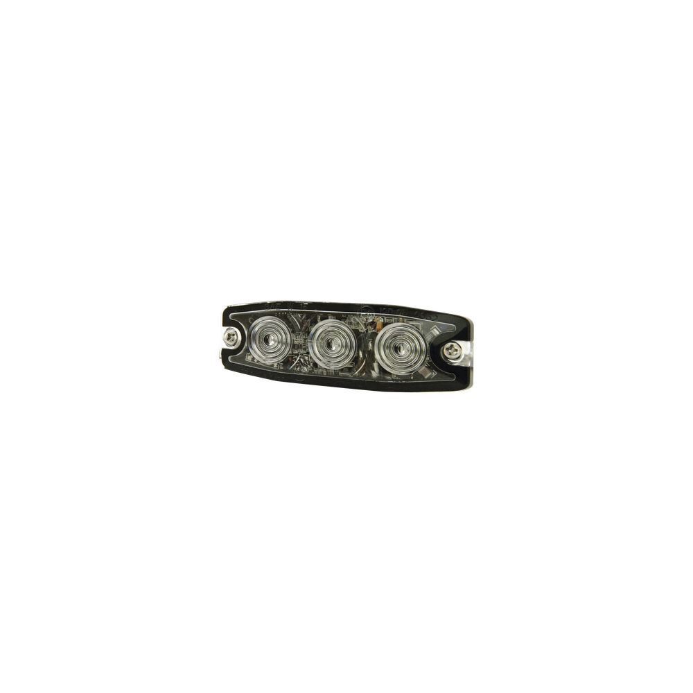 Luz Auxiliar de 3 LED, ámbar, SAE Clase I, Lente transparente