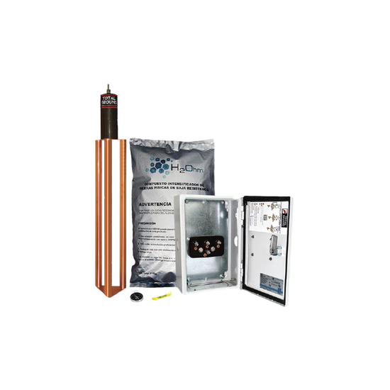 Kit de puesta a tierra de 45 A con Electrodo, Filtro, Acoplador y Comp