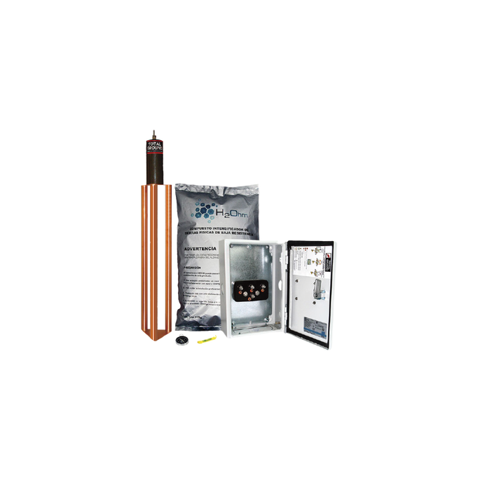 Kit de puesta a tierra de 45 A con Electrodo, Filtro, Acoplador y Comp