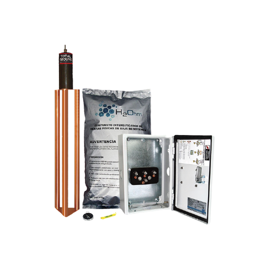 Kit de puesta a tierra de 45 A con Electrodo, Filtro, Acoplador y Comp