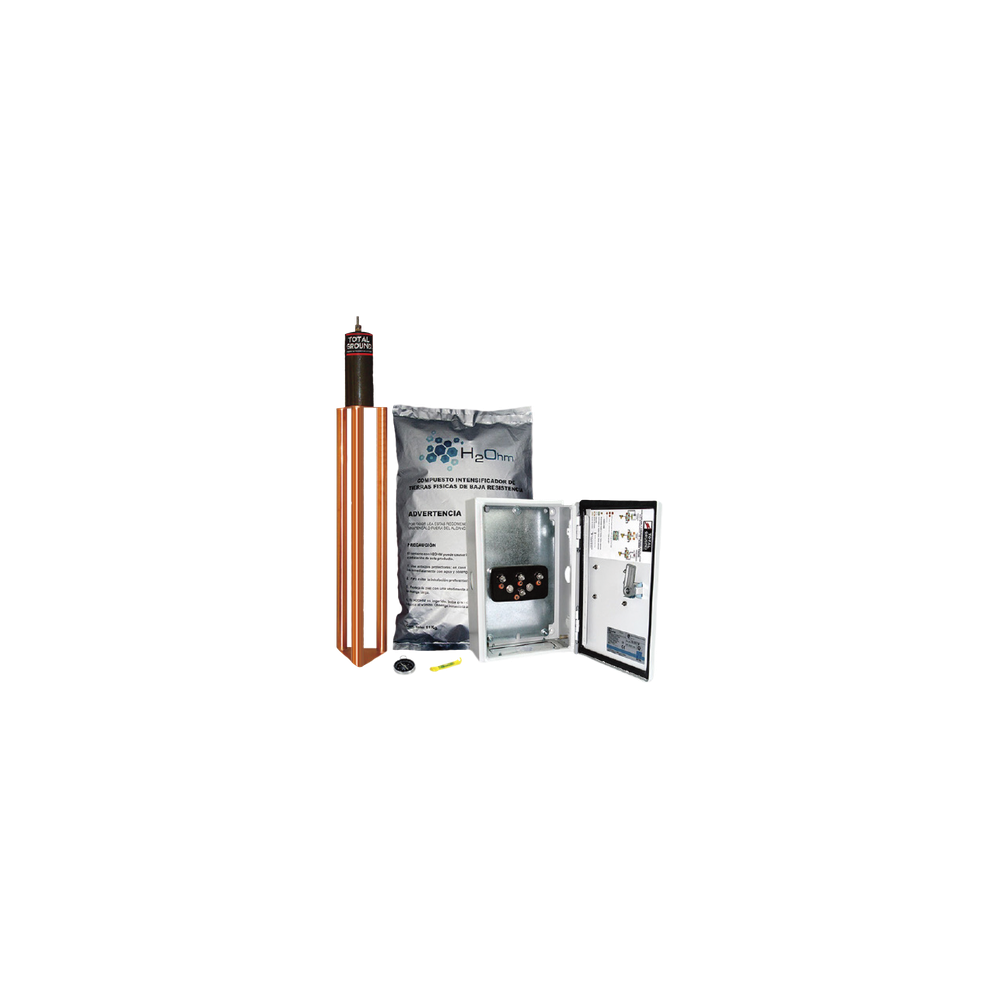 Kit de puesta a tierra de 45 A con Electrodo, Filtro, Acoplador y Comp