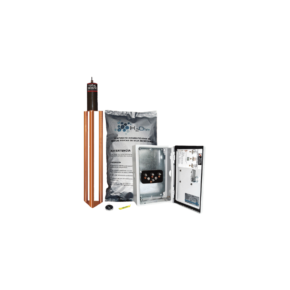 Kit de puesta a tierra de 45 A con Electrodo, Filtro, Acoplador y Comp