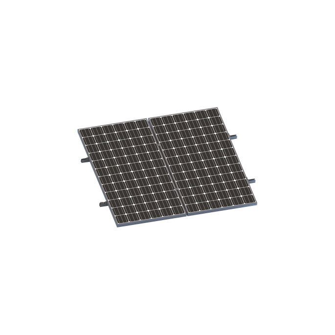 Kit de Minirieles / Soporte 1x2 Paneles Solares / Aluminio Anodizado /