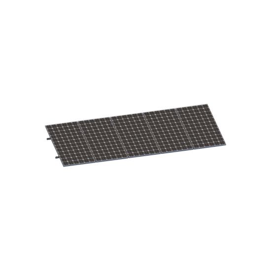Kit de Minirieles para Panel Solar / Arreglo 1x5 / Módulos 35 mm / Fij