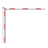 Brazo Articulado 5 mts (2.5+2.5) para Barreras Hikvision Serie DSTMG52