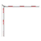 Brazo Articulado 5 mts (2.5+2.5) para Barreras Hikvision Serie DSTMG52