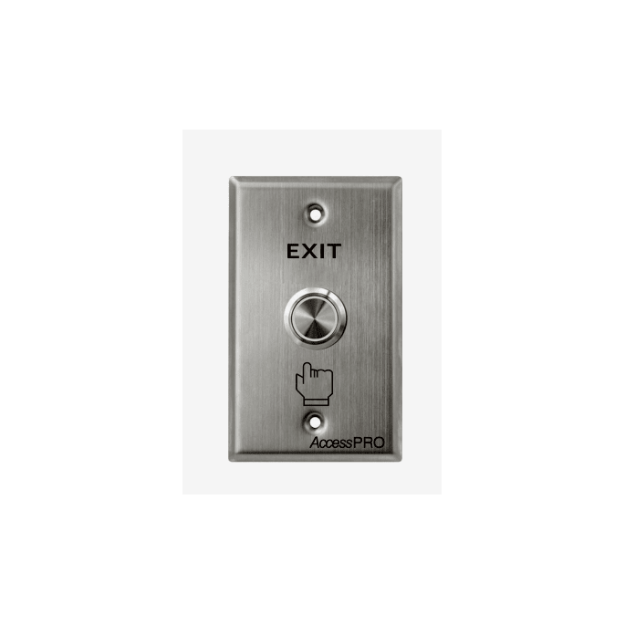 Botón de Cabeza Plana / Exterior IP66 / Estético / Placa de Acero Inox
