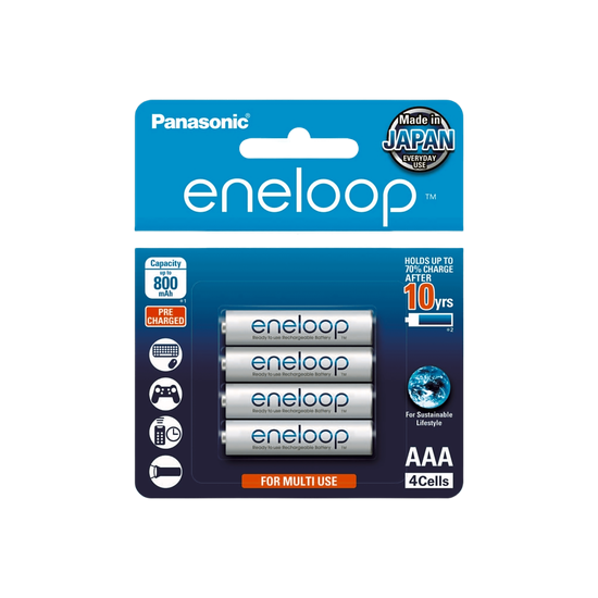 Batería Recargable AAA 1.2V ENELOOP / Ni-HM / Paquete de 4 Baterías
