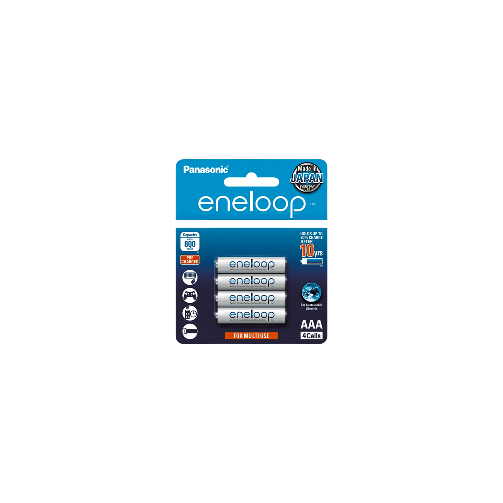 Batería Recargable AAA 1.2V ENELOOP / Ni-HM / Paquete de 4 Baterías