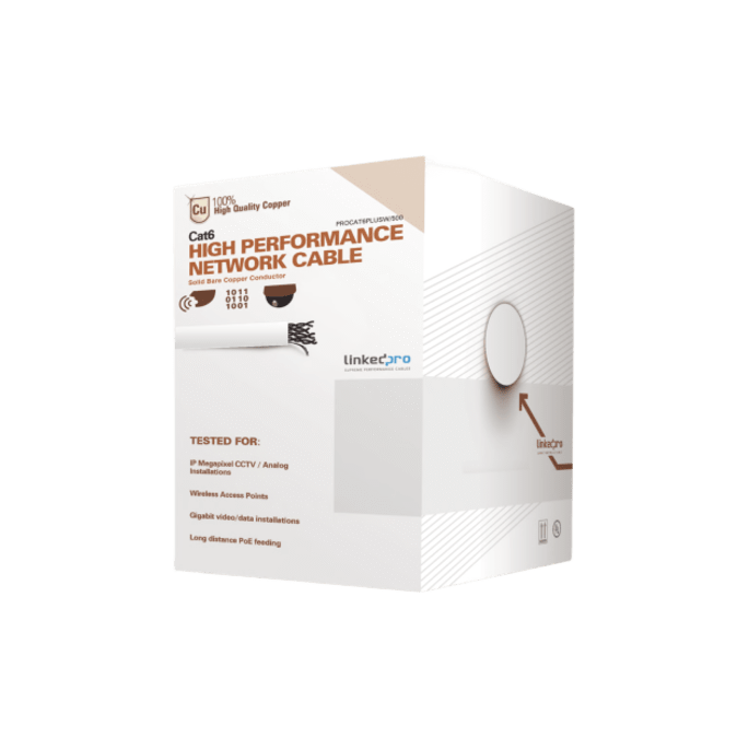 Cable de Red UTP / Cat6+ / Calibre 23 AWG / 152 m (500 ft) / 250 MHz /