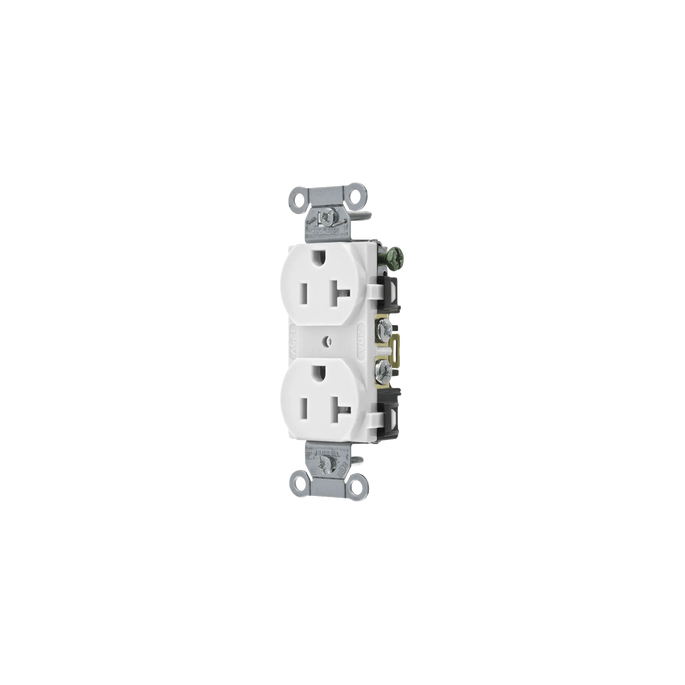 Contacto Dúplex 20 A, 125 V, 2 Polos, 3 Hilos, Cableado Posterior y La