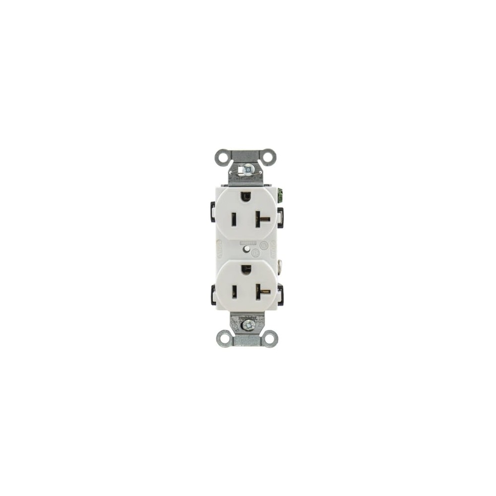 Contacto Dúplex 20 A, 125 V, 2 Polos, 3 Hilos, Cableado Posterior y La