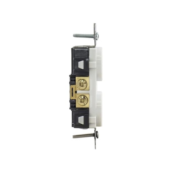 Contacto Dúplex 20 A, 125 V, 2 Polos, 3 Hilos, Cableado Posterior y La