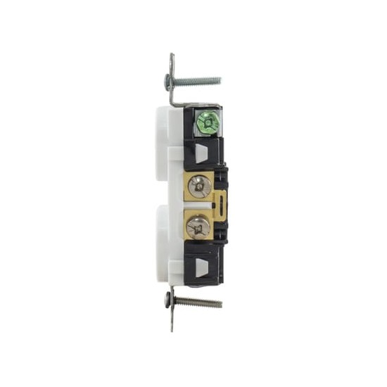 Contacto Dúplex 20 A, 125 V, 2 Polos, 3 Hilos, Cableado Posterior y La