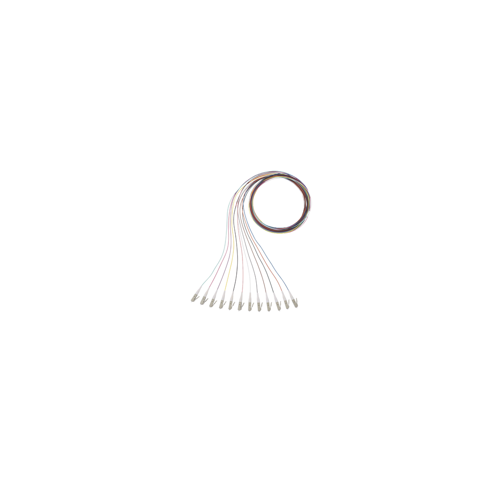 Kit de 12 Pigtails con Conector LC, Multimodo 50/125 OM4, 900um, de 1