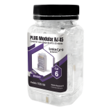Bote con 100 Piezas de Plug Modular RJ45 Cat6 Blindado, Chapado de Oro