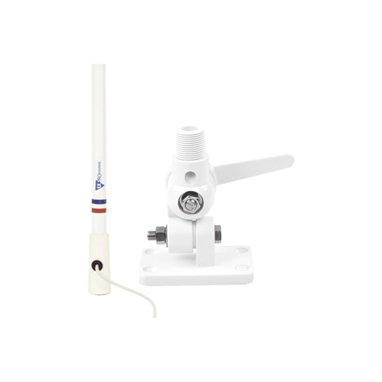 Antena Marina VHF / Fibra de Vidrio / 156-163 MHz / 6.5 dBi / Cable 4.
